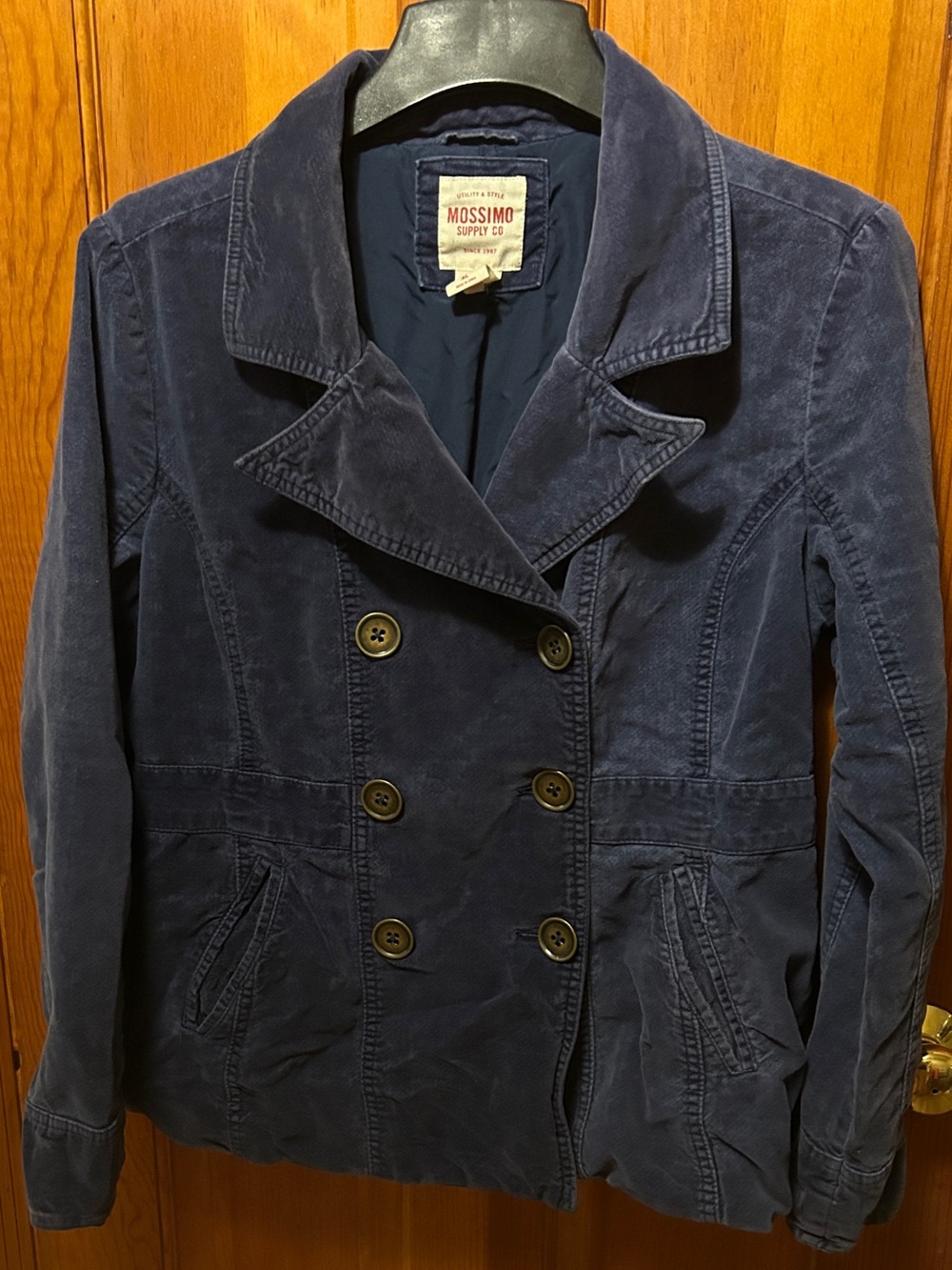 Mossimo Supply Co. Navy Corduroy Peacoat Jacket